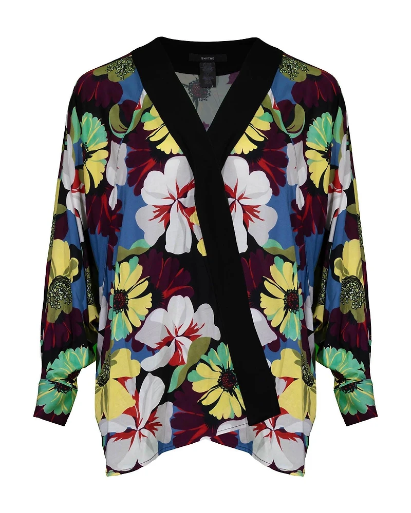Blocked Kimono Blouse