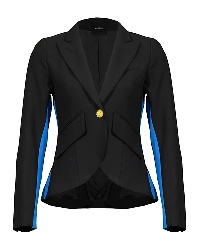 One Button Tux Stripe Blazer