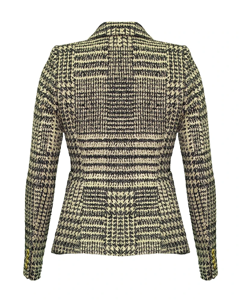 Patch Pocket Duchess Metallic Glencheck