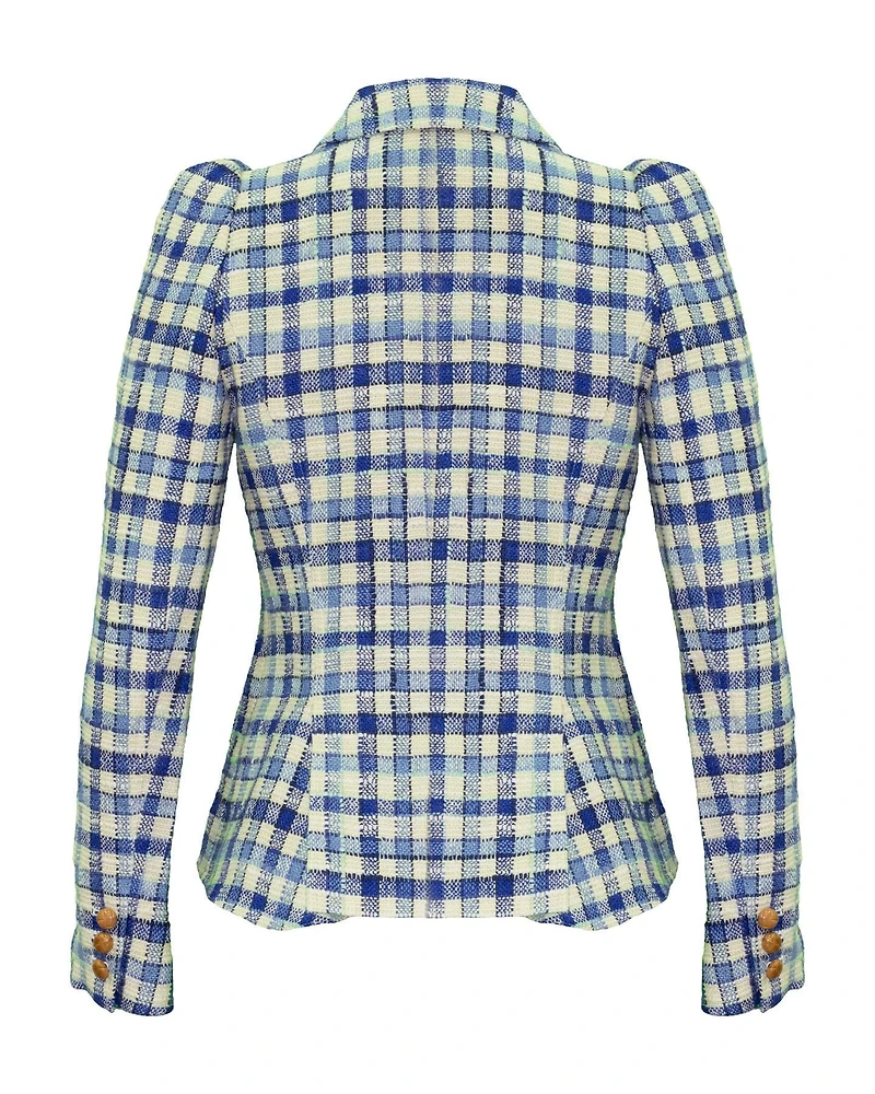 Pouf Sleeve One Button Blazer