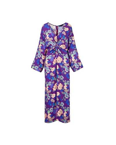 Smythe Violet Floral Twist Dress