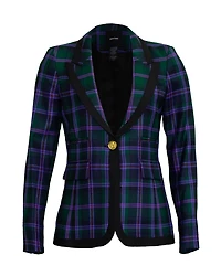 Taped Peaked Lapel Blazer Cooper Tartan