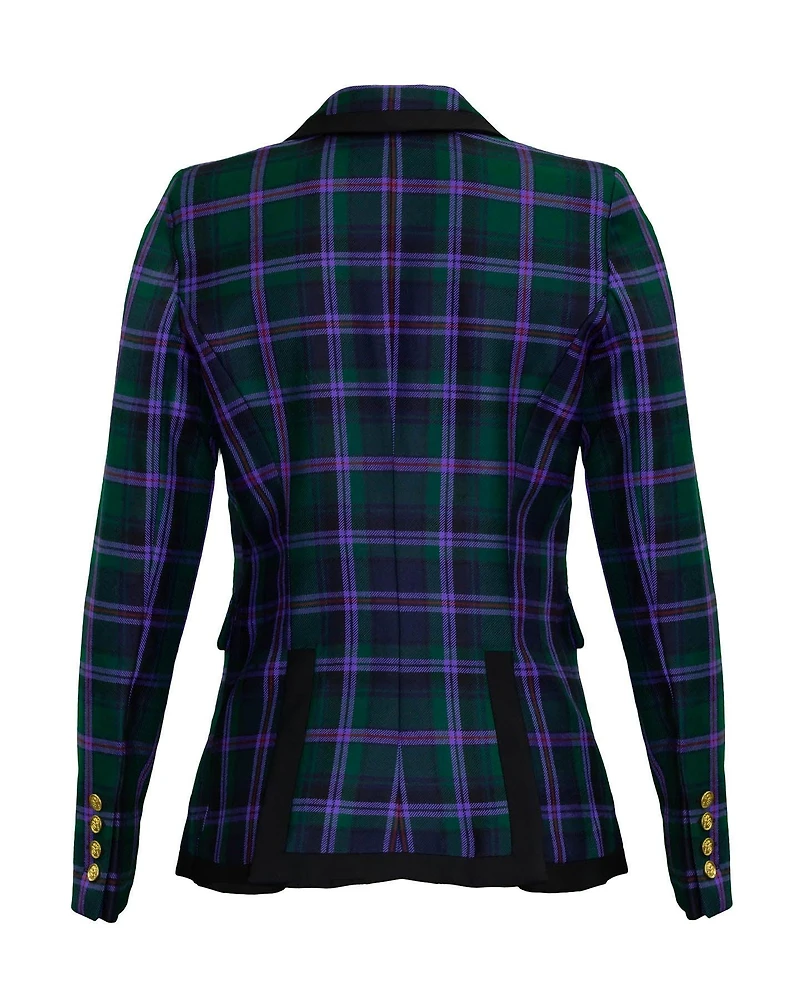 Taped Peaked Lapel Blazer Cooper Tartan