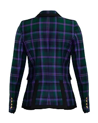 Taped Peaked Lapel Blazer Cooper Tartan