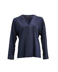 Silk Blouse Navy