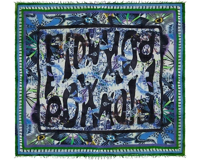 Flower Power Scarf Blue