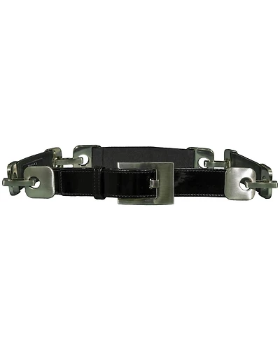 Nickel Hardware Leather Belt