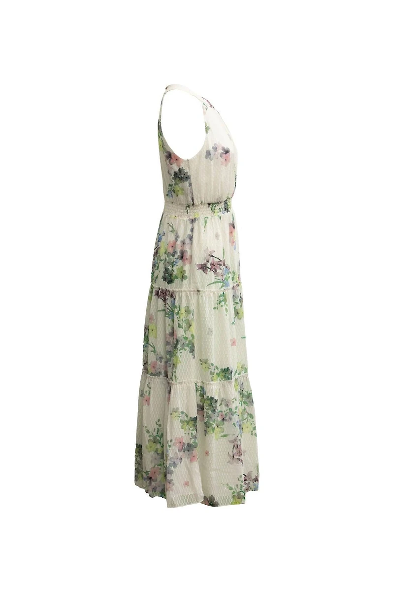 Kahlay Print Tiered Midi Dress