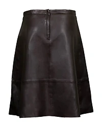 Cassis Leather Skirt