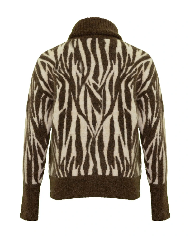 Paxi Print Turtleneck Pullover