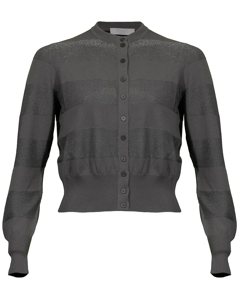 Cotton Blend Crop Cardigan
