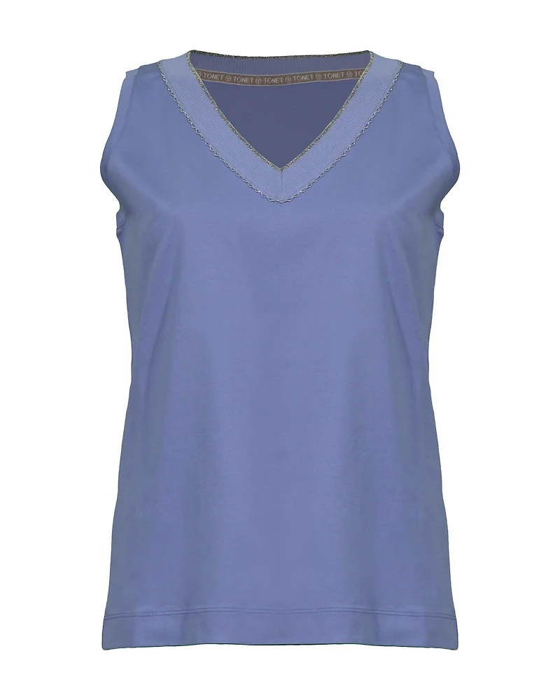 Cotton V-Neck Tank Top