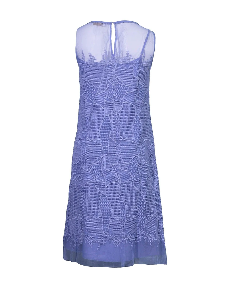 Embroidered Mesh Dress