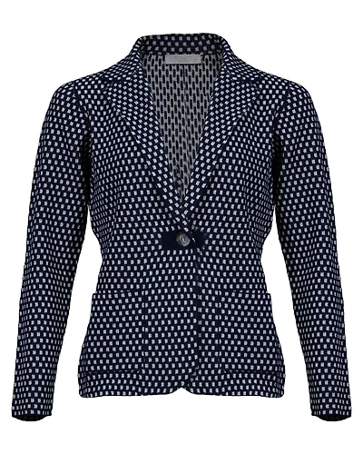 Jacquard Print Knit Jacket