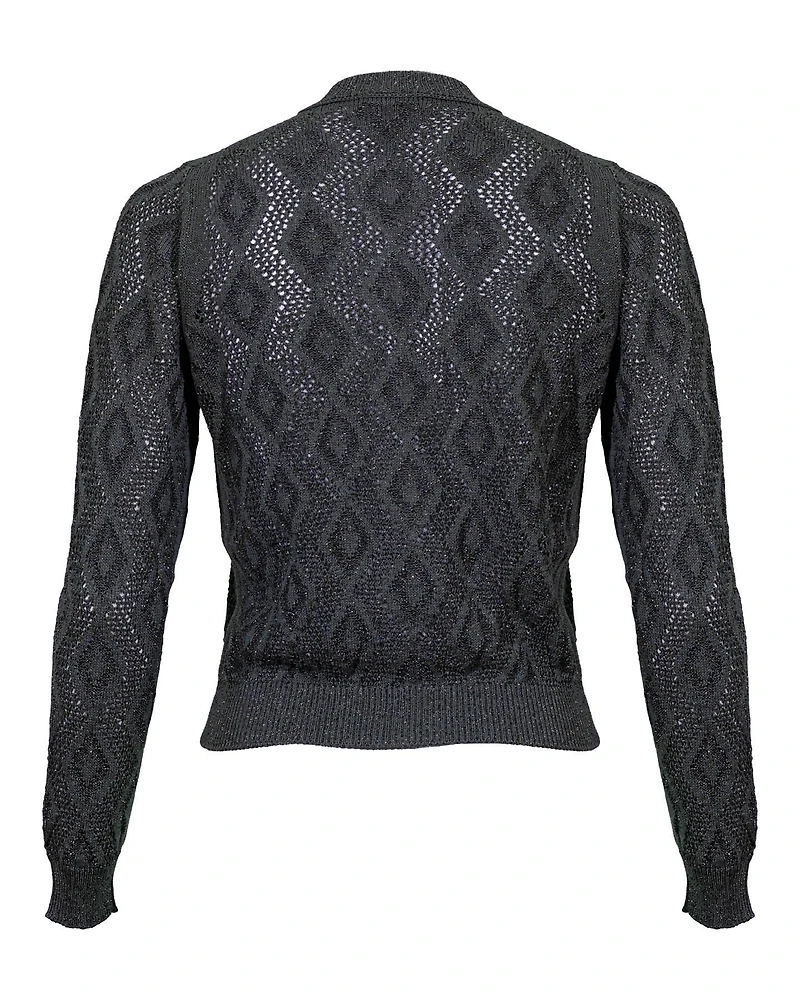 Novelty Knit Crop Cardigan