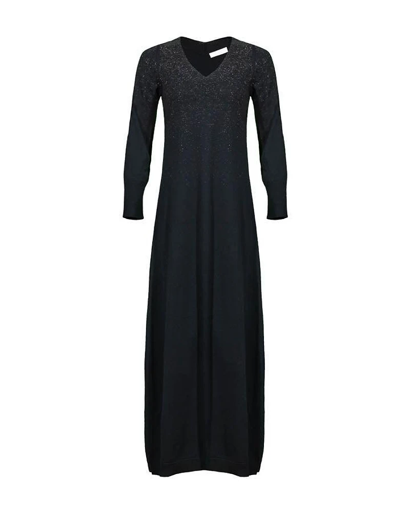 Tonet Sparkle V-Neck Knit Maxi Dress