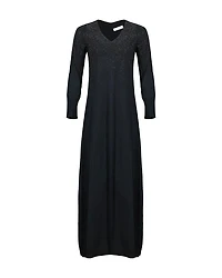 Tonet Sparkle V-Neck Knit Maxi Dress