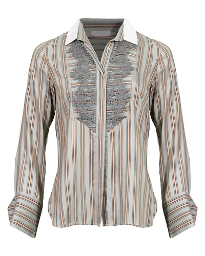 Tonet Striped Lace Detail Shirt
