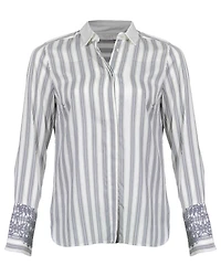 Tonet Striped Shirt Lace Cuff