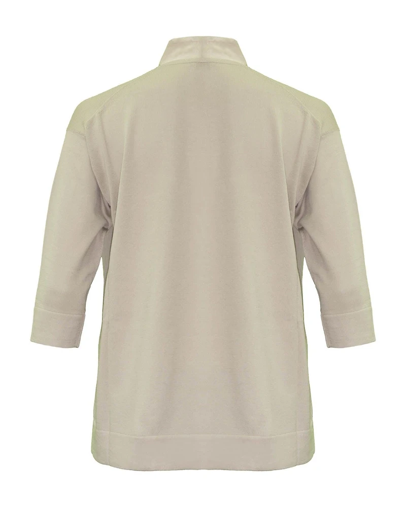 V Neck High Low Knit Top