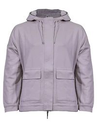 Zip-Snap Hoodie Jacket