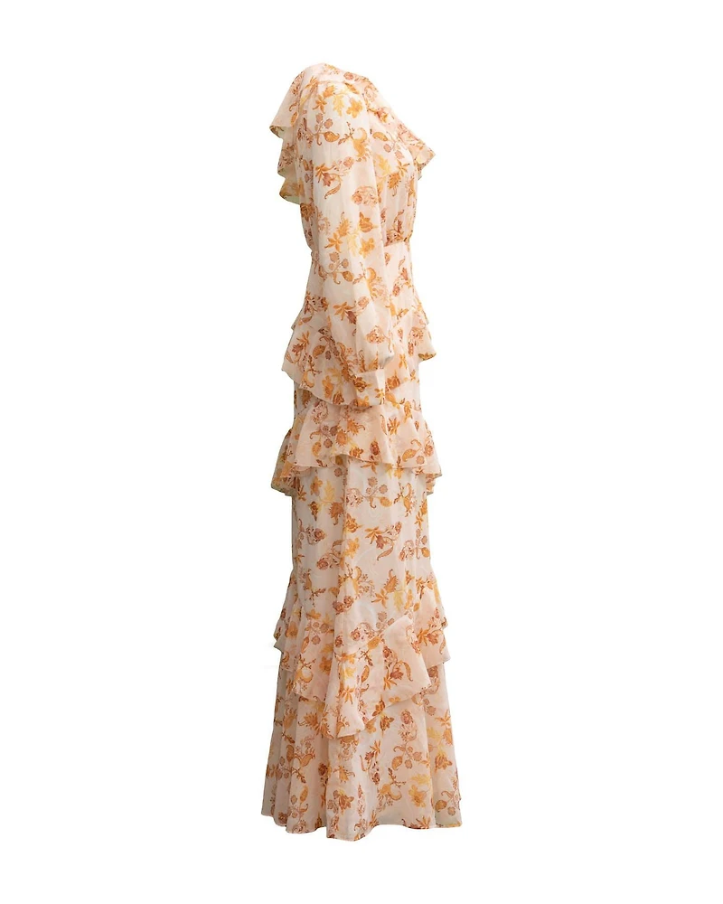 One-Shoulderd Full Length Dress