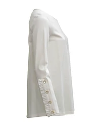 Blouse with Frills and Pearls