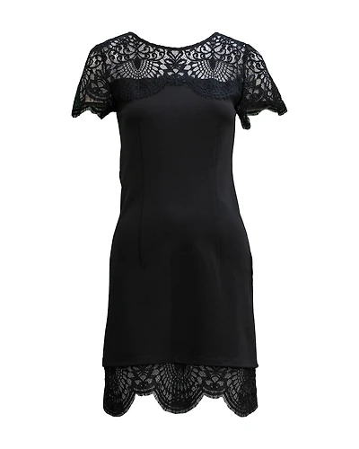 Lace Sheath Scalloped Dress