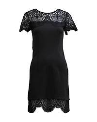 Lace Sheath Scalloped Dress