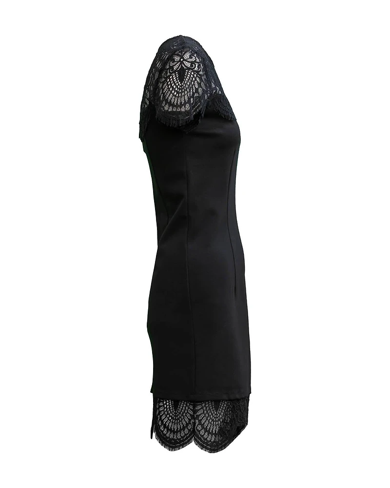 Lace Sheath Scalloped Dress