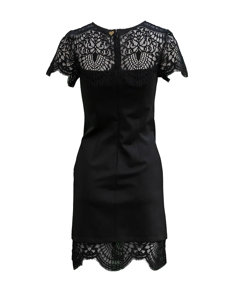 Lace Sheath Scalloped Dress