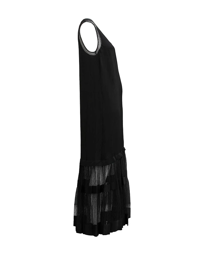 Long Dress with Tulle Hem