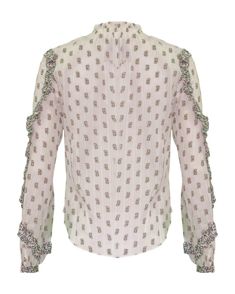 Abra Floral Blouse White