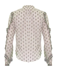 Abra Floral Blouse White