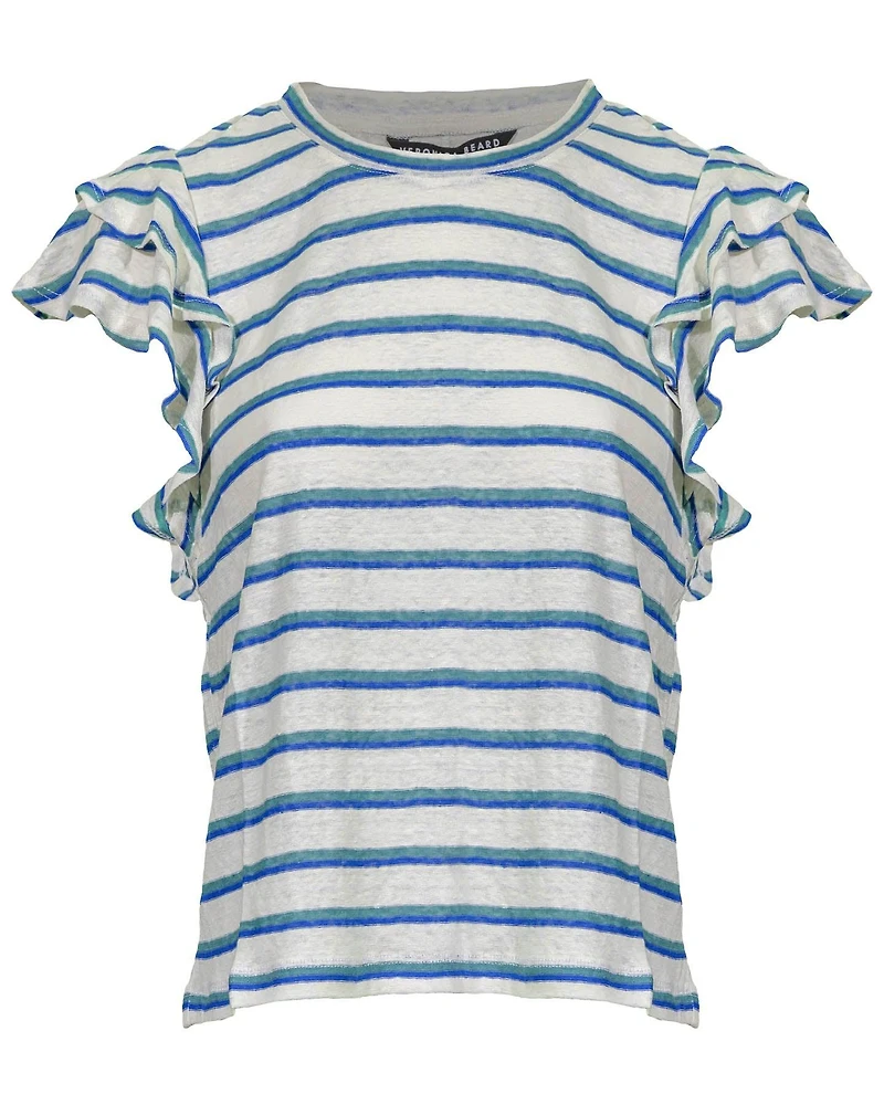 Akeela Linen Stripe Tee
