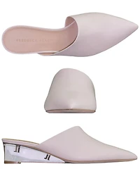 Almond Toed Mule Lucite Wedges