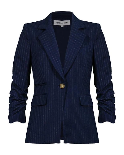 Veronica Beard Battista Pinstriped Dickey Jacket