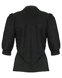 Coralee Puff Sleeve Top Black