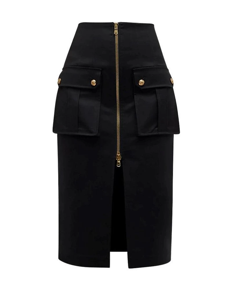 Veronica Beard Dallas Zip Front Pencil Skirt