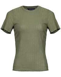 Veronica Beard Draya Tee Army