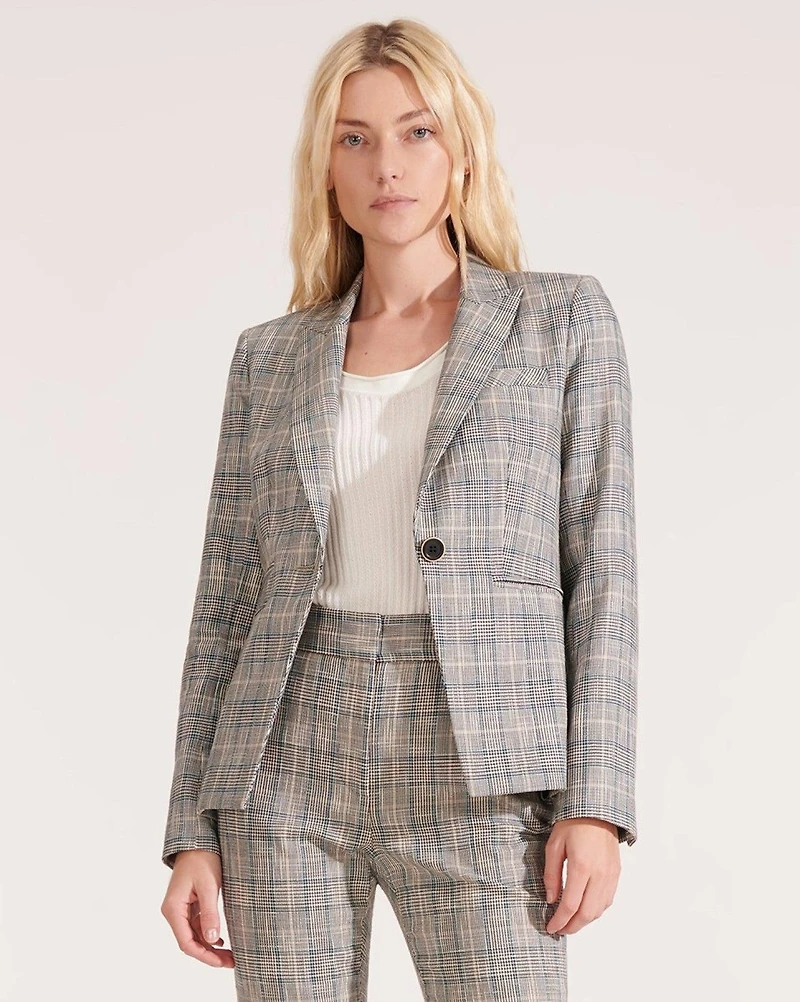 Gia Dickey Jacket Blue Check
