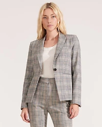 Gia Dickey Jacket Blue Check