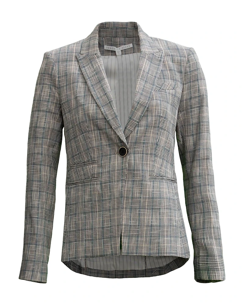 Gia Dickey Jacket Blue Check