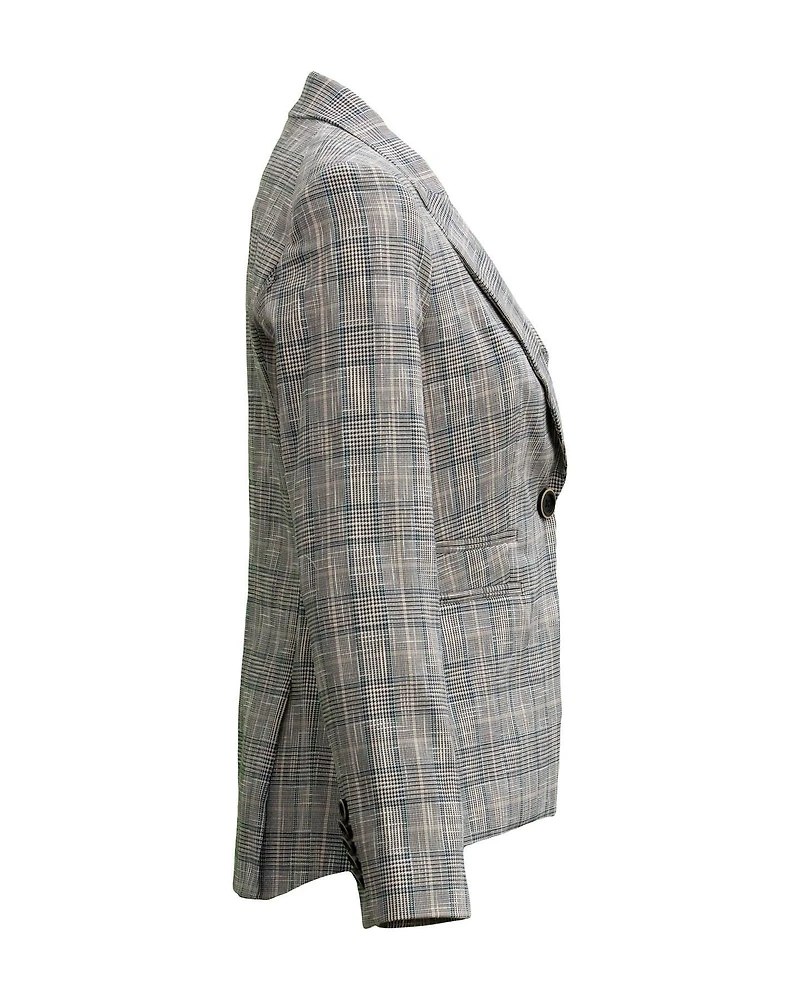 Gia Dickey Jacket Blue Check