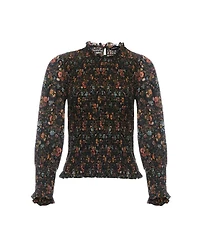 Kali Smocked Floral Top