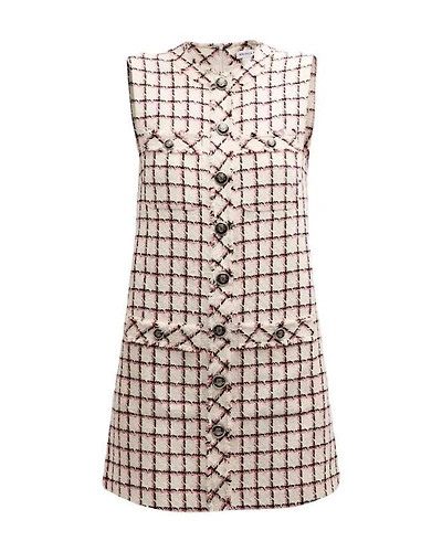 Veronica Beard Laurel Tweed Check Mini Dress
