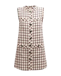 Veronica Beard Laurel Tweed Check Mini Dress