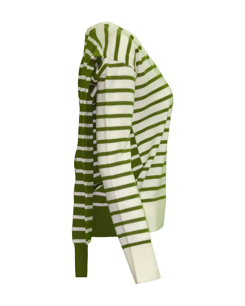 Leni Striped Tie Sweater
