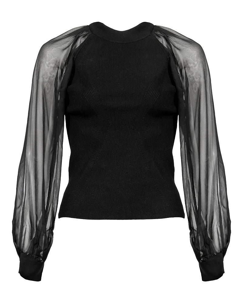 Lucienne Mixed Media Pullover