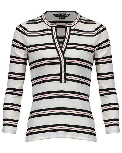 Melva Henley Stripe Pullover